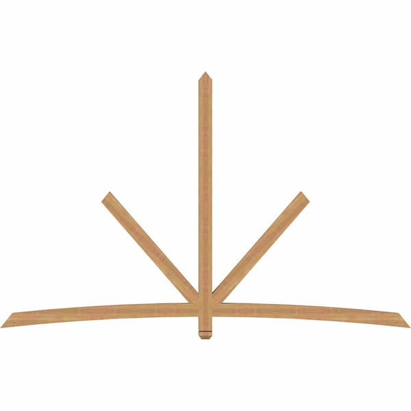 Ekena Millwork Alberta Timber Gable Bracket, Western Red Cedar, 108"W x 68"H x 3 1/2"D x 3 1/2"F, 15/12 Pitch GBW108X68X0404ALB00SWR - main